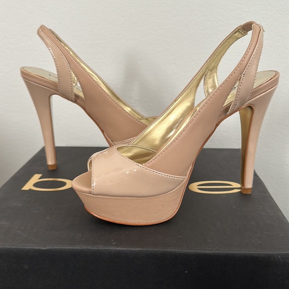 Bebe nude heels with sling back - Picture 2 of 6